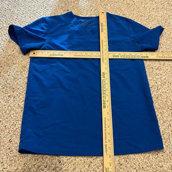 Figs Technical Collection Scrub Top Short Sleeve Sz S Blue Workwear - Picture 4 of 5